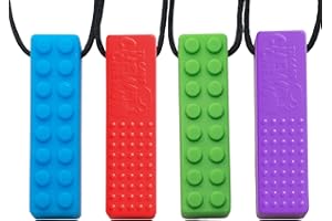 Tilcare Chew Chew Collier à Macher - Meilleurs collier à macher pour les enfants autistes – colliers à mâcher en silicone durables et solides - Pendentif à mâcher pour garçons et filles