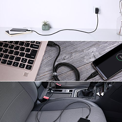 AUKEY USB C Kabel auf USB 3.0 1M * 3 Type C Datenkabel Ladekabel für Type C Geräte wie MacBook Pro 2016, Samsung Galaxy S8, Google Chromebook Pixel usw. Schwarz - 2