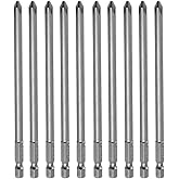 (10'lu SET) Mıknatıslı Yıldız PH2 Bits U&ccedil; 150 mm 10'lu Set Kutulu Manyetik 1/4 Matkap Ucu 15 cm Uzunluk