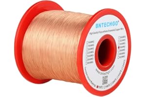 BNTECHGO 36 AWG Magnet Wire - Enameled Copper Wire - Enameled Magnet Winding Wire - 1.0 lb - 0.0049" Diameter 1 Spool Coil Natural Temperature Rating 155℃ Widely Used for Transformers Inductors