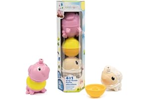 Lalaboom - Perles de Motricité - Tube Animaux de La Ferme - Jouet d'Éveil et d'Assemblage - Jeu de Construction Formes et Couleurs - Évolutif de 10 Mois à 4 Ans - 6 Pièces, BLl313