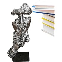 Statua Del Pensatore In Resina - Decorazione Astratta Per Casa E Ufficio, 27cm - Foto 6