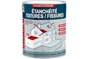 PRO COM Peinture, résine d'étanchéité toiture, réparation tuiles, fissures, anti-fuites, décore, protège, plusieurs coloris 0.75 litres