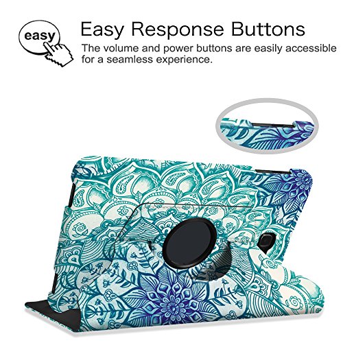 Fintie Samsung Galaxy Tab A 10.1 Hülle – 360° Drehbarer Stand Smart Cover Case Schutzhülle Tasche Etui mit Ständerfunktion Auto Schlaf / Wach Funktion für Samsung Galaxy Tab A 10,1 Zoll T580N / T585N Tablet (2016 Version), smaragdblau - 5