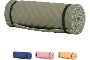 Highlander Foam Roll Camping Mat - Lightweight, Durable Sleeping Mat Perfect for Camping, Hiking and Fishing - 38mm Thick - Comfortable, Compact and Portable Ideal for Travelling (Olive Green)
