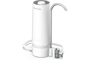 Waterdrop WD-CTF-05 Filtro de Agua para Encimera, 4000 Galones con Recordatorio de Vida del Filtro, Reduce los Metales Pesados, el mal Olor y 99% de Cloro (1 Filtro Incluido)
