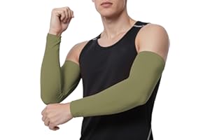TOPTIE 1 Pair Arm Sleeves for Men Women Arm Compression Sleeve for Football Basketball Volleyball