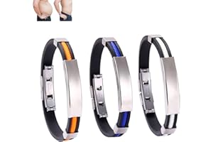 MUGELEEN 3PCS IONPRO TitaniumDetox LympUnclog Wristbands, Titanium Detox Magnetic Bracelets for Men, Silicone Sport Wristband, Titanium Slimming Therapy Bracelet