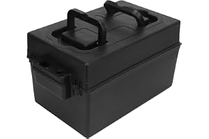 Ejoyous Batterilåda Båt, 12V Batteri Batterilåda Liten 19 x 19 x 31 cm