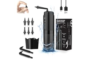 XPJBKC Nettoyage Oreille, Nettoyeur Oreille avec 6 Embouts de Rechange, Nettoyant Oreille Adulte Électrique, Nettoie Oreilles Aspirateur Étanche, Rechargeable Outil de Nettoyage d'Oreilles