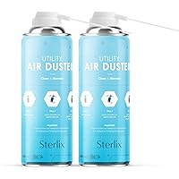 Sterlix Air Duster Can Compressed Air Spray Can Dust Cleaner PC, Keyboard, Electronic Devices & Car Cleaning Protect, 2 x 400