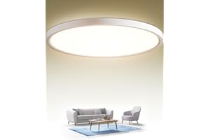 bedee LED Ceiling Light, 24W 2880lm IP44 Waterproof Bathroom Lights Ceiling, 4000K Flat Modern Ceiling Lighting, LED Flush Mount Ceiling Light for Bathroom, Utility Room, Bedroom, Basement, 12 Inch