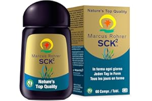 MARCUS ROHRER SPIRULINA MARCUS ROHRER SCK2, Spirulina, Clorella, Kombu, Klamath, Metabolismo, Perdita di Peso, Integratore Alimentare, Naturale, Vegan, 60 Compresse (1 Mese)