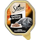 Sheba Schale Empfehlung der Saison mit Lamm und Frühlingsgemüse, 85 g