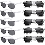 FSMILING Nerd Bunt Party Sonnenbrille Lustige Retro Neon Damen Herren Party Brille Set