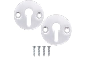 EAI Keyhole Escutcheon Key Cover | 32mm | Pack of 2 | Satin Aluminium