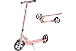 TENBOOM Easy Foldable Scooter for Kids Ages 8-12, Updated Reinforce Handbar City Push Kick Scooter with Large 200MM Wheels for Teens and Adults