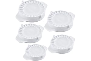 CHIKANB Ravioli Dumpling Maker Set - 5 Pcs Manual Chinese Dumpling Pie Ravioli Maker Mold Cutter - Gyoza Empanada Mould Pastry Dough Press Tool for Home Kitchen