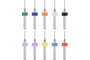 PATIKIL 10 Pack 0.85mm Micro Drill Bits 1/8" Shank Carbide Tungsten Steel 135° Mini Small Bits Print Circuit Board Drilling Tool for CNC Engraving Precision Machinery