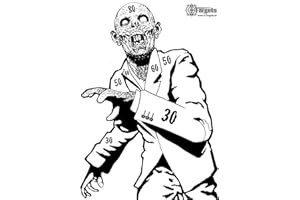 ‎X-TARGETS Große Zombie Zielscheiben Snobby / 50x70 cm/Papier 120g/m²