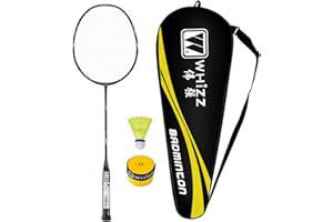 BAIHUALIN Whizz Carbon Graphite Badminton Racket Lightweight with Grip Tape & Carrying Bag
