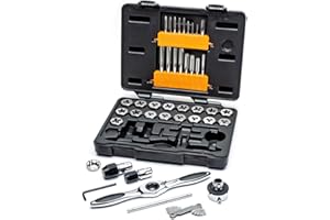 GEARWRENCH 42 Pc. SAE Ratcheting Tap and Die Set - 3885, Silver