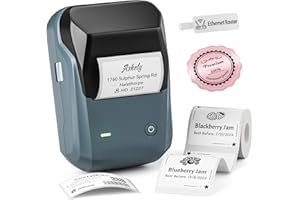 NIIMBOT B1 drukarka etykiet z 1 rolką taśmy startowej, szerokość 20-50 mm, termiczna drukarka etykiet, etykiet wysyłkowych, do organizacji biura domowego, zastosowań komercyjnych