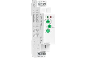 IGEYAPA GRT6-M1 AC/DC24V-240V Rele Multifunzione con Ampio Intervallo di Ritardo, 1 SPDT Interruttore Smart Temporizzato 10A, 10 Funzioni Ideale per Applicazioni in Automazione