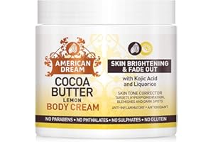 American Dream Lemon Cocoa Butter Cream For Skin Brightening and Fade Out, 453g / 16oz