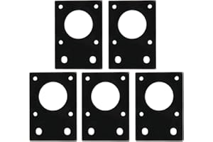 YUNIR 5-teilige Motorhalterung, 42 Schrittmotor-Montageplatte Feste 3D-Druckerhalterung für Schrittmotor der Serie NEMA 17 42, für 2020 2040 Aluminium