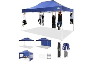 COBIZI 3x4.5m Pop up Gazebo Heavy Duty Gazebo, Easy up Marquee, UV-Resistant, Waterproof, Height Adjustable Event Tent for Garden, Parties and Commercial Use, with 3 Sides and Carry Bag