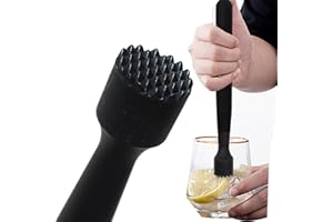 ZLXFT Pestello da Cocktail,Muddler Nero per Cocktail,Pestello da Cocktail,Cocktail Muddler,Limone Schiacciapatate per Tritare Cubetti di Ghiaccio,per il Debug di Cocktail e Succhi