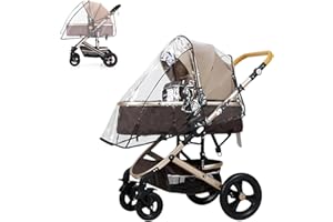 ARTGHJL Universal Regenschutz,Universal Regenschutz für Kinderwagen,Regenverdeck für Buggy,Regenschutz,Komfort,Schutz vor Regen und Wind,Einfache Befestigung,Gute Luftzirkulation,Schadstofffrei,PVC