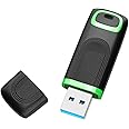 KEXIN USB Stick 128GB USB 3.0 Flash Drive Cap Design USB Memory Stick Mini Data Storage Stick USB Pen Drive Thumb Drive Fast Speed USB Drive for PC Laptop Tablet Macbook Car TV (Black Green)