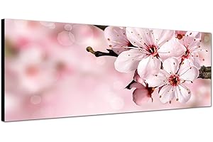 Augenblicke Wandbilder Keilrahmenbild Wandbild 150x50cm Kirschblüte Sommer pink rosa