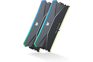 Acer Predator Hera DDR5 RGB RAM 32GB (16GBx2) 6400MHz CL32 - Unterstützt Intel XMP 3.0 & AMD Expo - PC Computer Gaming Arbeitsspeicher - Schwarz