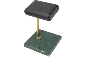 F Fityle Montre présentoir Bijoux Organisateur Support comptoir vanité Haut Bijoux Tour pour Hommes ou Femmes, Support en PU, Base en marbre, Socle en marbre Vert + Support doré