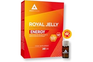 Bodyathlon- Pappa Reale e Ginseng- Migliora il rendimento fisico e intellettuale- Energia Vitalità- Complesso vitaminico- Eleuterococco (Ginseng Siberiano) L-Taurina Vitamine gruppo B, C, E- 20 Fiale