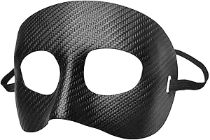 TOOYFUL Schwarzer Basketball-Gesichts-Nasenschutz mit Polsterung, Gummiband, PVC-Nase zum Schutz von Softball, gebrochene Nase, Erwachsene