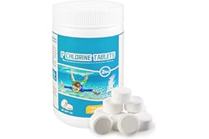 TINCAI Chlorine Tablets 2LB,Chlorine Tablets for Hot Tub,Swimming Pool and Spa,1 inch Multifunctional Pool Clean Tablets,90% Available Chlorine,Slow Dissolving 7Long-Lasting (45 * 20g)