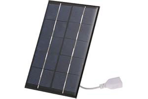 Decdeal Tragbares Solar Ladegerät 2W / 5V mit USB Anschluss Monokristallines Silikon Kompaktes Solarpanel Telefon Mobiltelefon Energienbank Ladegerät