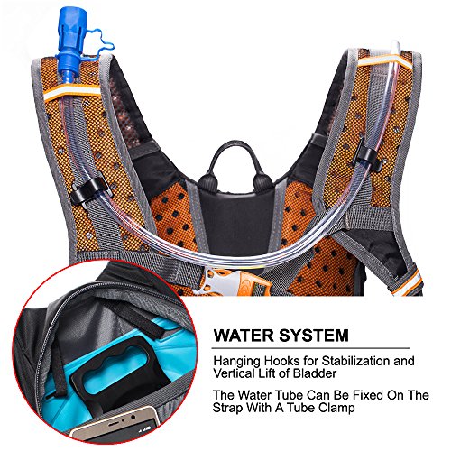 Toptrek Ultraleicht Fahrradrucksack Wasserdicht mit Regenschutz 18L Trinkrucksack Fahrrad Sportrucksack Radsport Rucksack für Herren/Damen - 5