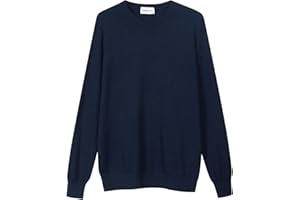 Diana Studio - Maglione Girocollo Basico, Uomo, 100% Lana Merino, Tinta Unita, Regular Fit