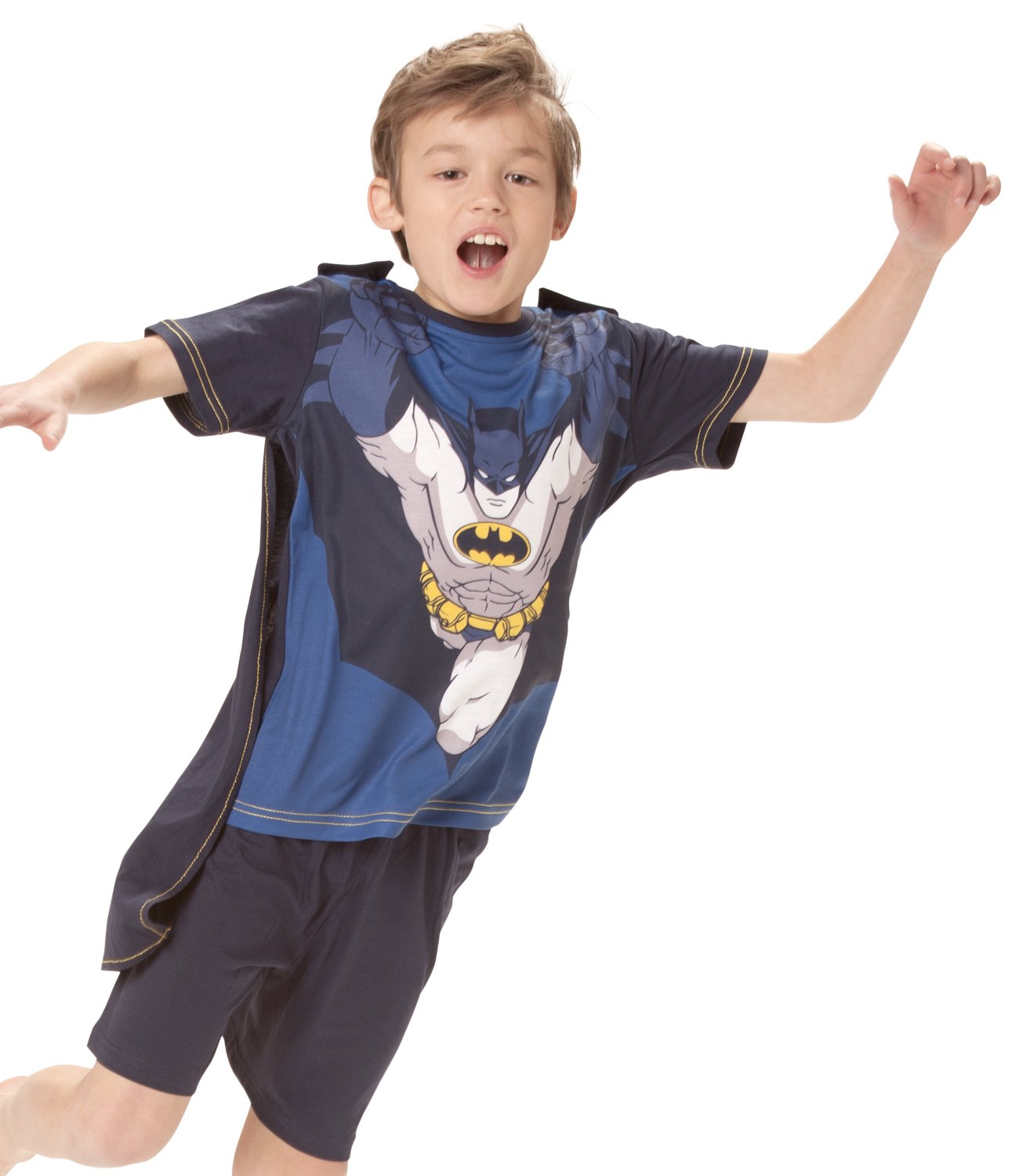 Batman-Jungen-Shorty-Pyjama-blau