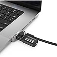 Compulocks Ledge Lock Adapter for MacBook Pro 16" M1, M2, M3, & M4 with Combination Cable Lock Silver