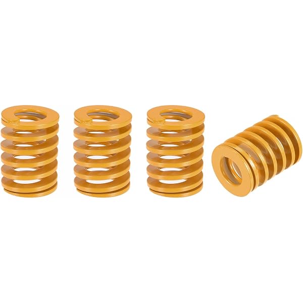 Adiyer 10 Stück Stanzfedern 8x20 Mm – Upgrade Für Ender 3 3D-Drucker Bettnivellierung, Gelb, Federstahl