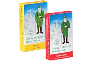 Crottendorfer Räucherkerzen Zapachy bożonarodzeniowe zestaw 2 szt. czar kominka + wanilia