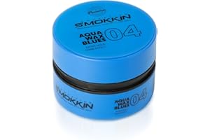 Cera de Fijación EXTRA FUERTE para Peinado de Alto Brillo para Hombres y Mujeres 100% Eficaz | Envase 150 ml | Fijación extrema para mantener peinados de +24 horas | Innovation Smokkin Aqua Wax Blue04