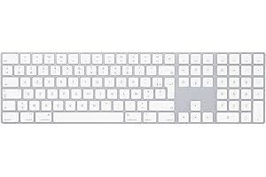 Apple Magic Keyboard avec pavé numérique : Bluetooth, rechargeable. Compatible avec Mac, iPad et iPhone ; Français, argent