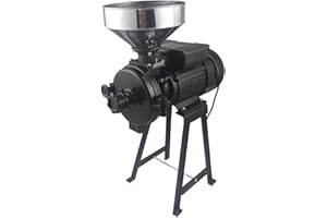 OUKANING Molino de grano seco eléctrico de la máquina de pulir del grano del molino de grano 2200W con el molino de la alimentación de la harina de la tolva